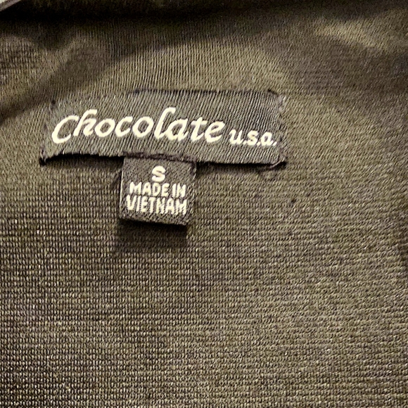 Chocolate Plaid Open Front Jacket - Picture 2 of 4